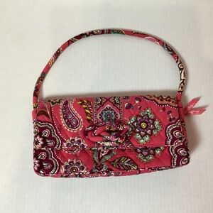 Vera Bradley "Call Me Coral" Knot Just A Clutch Shoulder Bag.